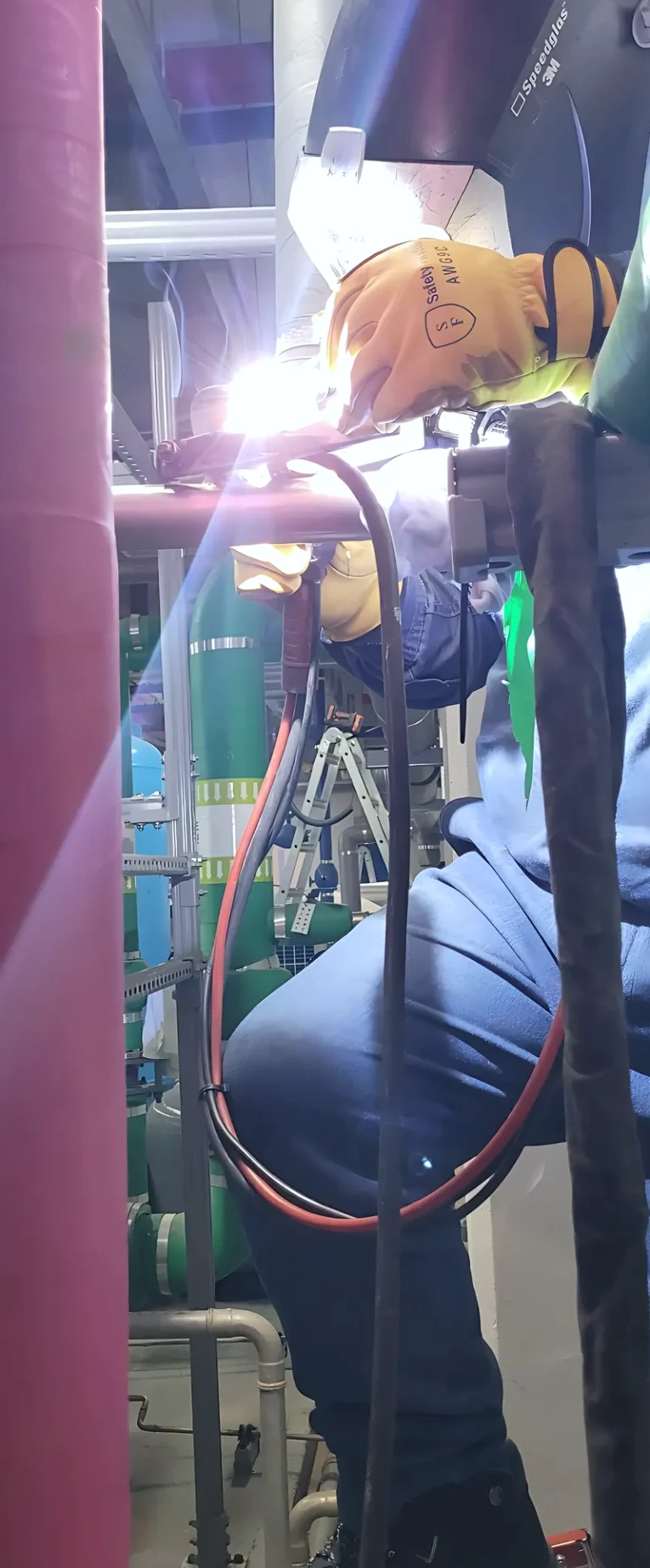 시흥시 급수 냉수 냉각수 배관용접 시공 사진 1